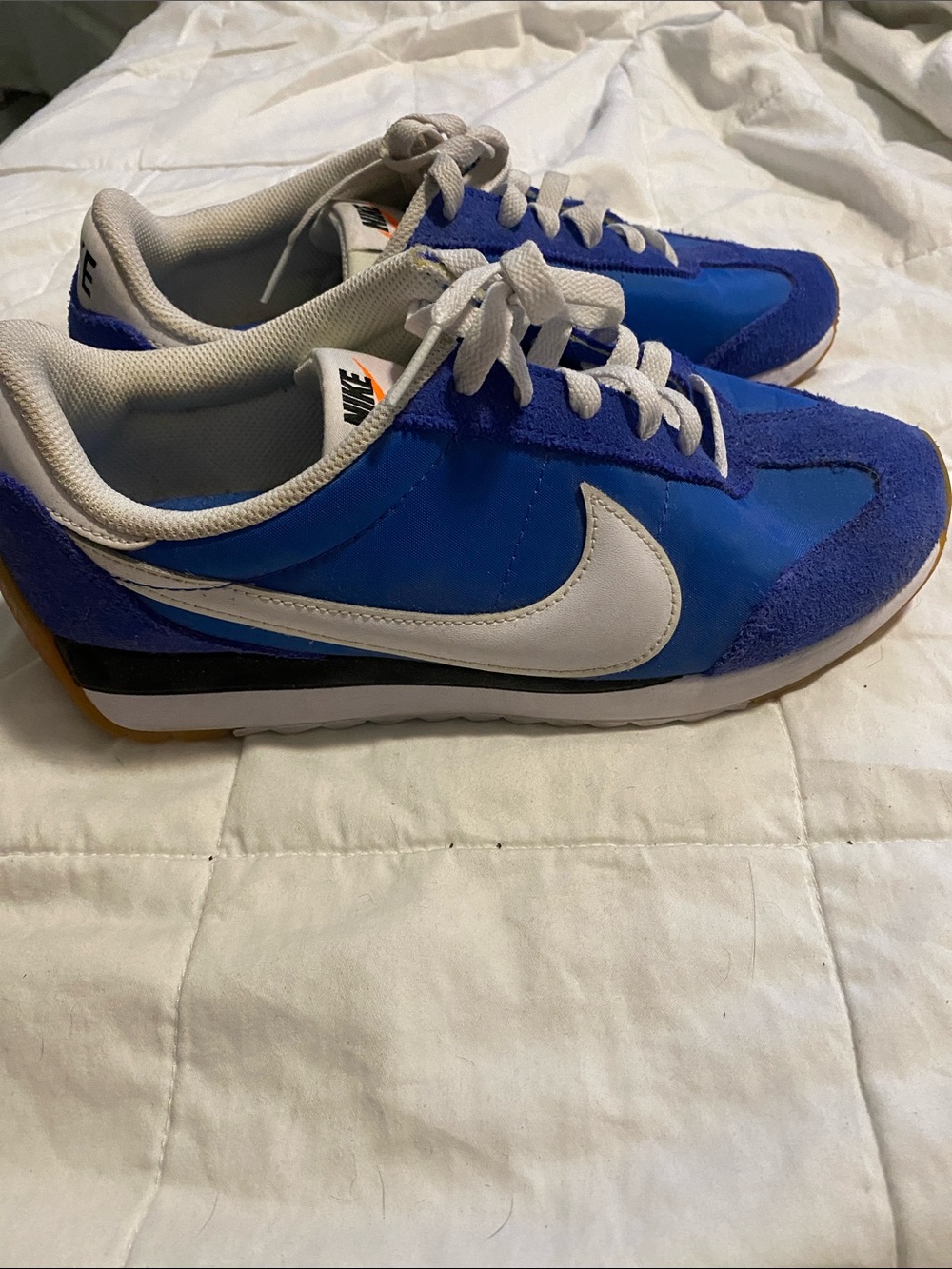Nike Cortez Royal Blue and White Low-Top Sneakers - Picture 3 of 6